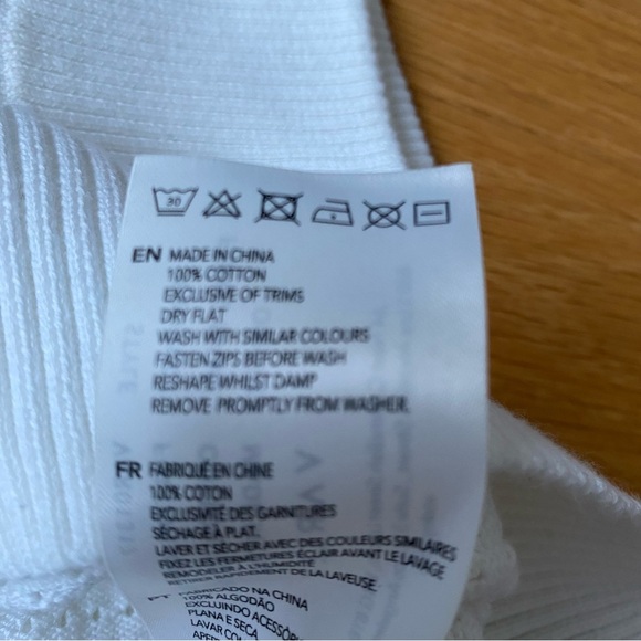 Varley White Loretta Half Zip-Up Double Soft Sleeveless Crop Sweater Sweatshirt - Picture 7 of 10